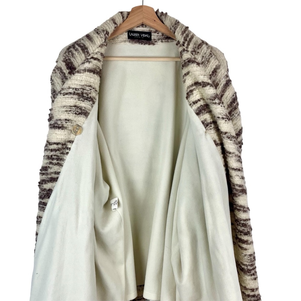 Lauren Vidal Paris Wool Blend Coat Size M Women’s Oversized Jacket Boho Western - Picture 4 of 11
